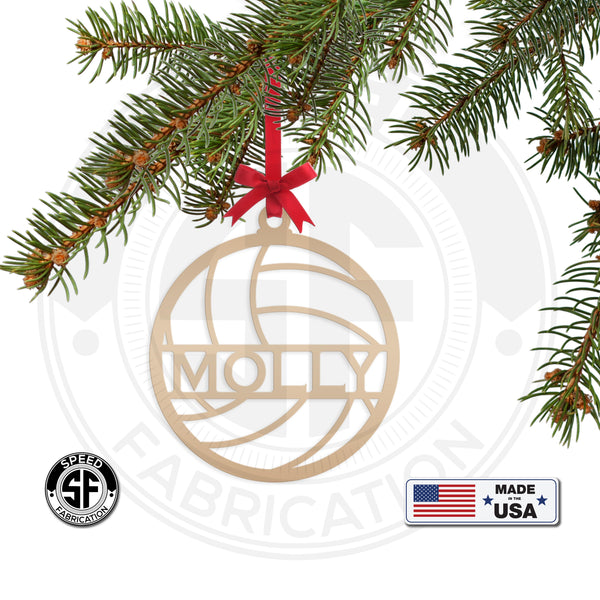 Personalized Volleyball Metal Christmas/Holiday Ornament