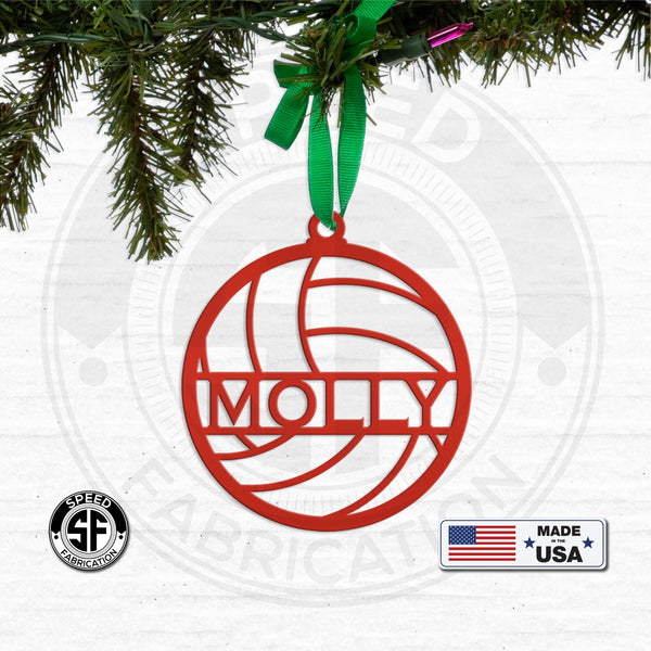 Personalized Volleyball Metal Christmas/Holiday Ornament