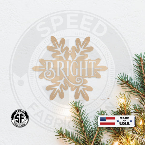Snowflake with Inspirational Words Metal Christmas/Holiday Ornament
