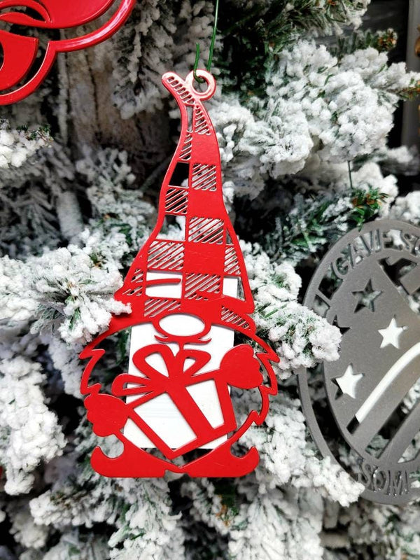 Assorted Gnomes Metal Christmas/Holiday Ornaments