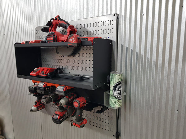 Double Metal Shelf Power Tool Organizer 