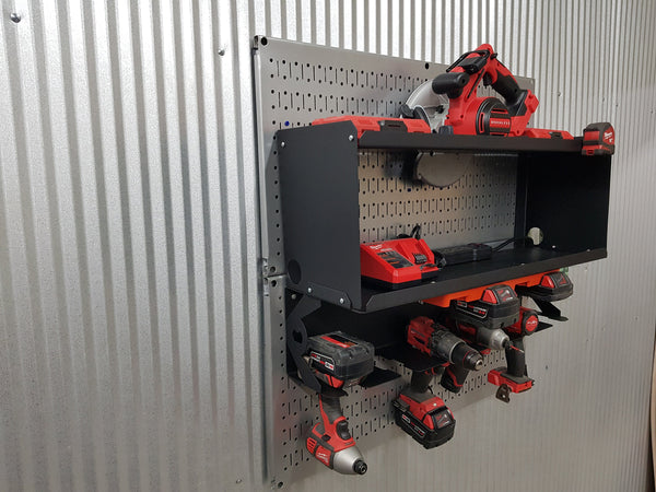 Double Metal Shelf Power Tool Organizer 