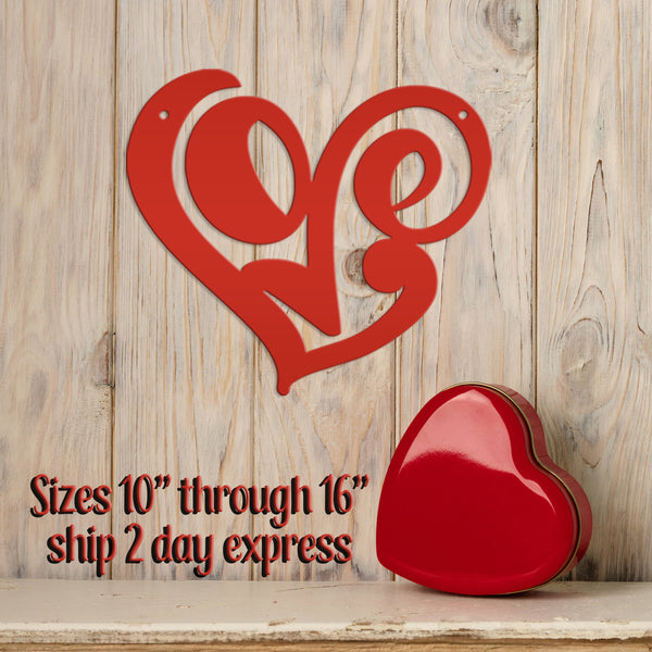 Assorted Red Valentine Hearts / Valentine Gift Metal Signs