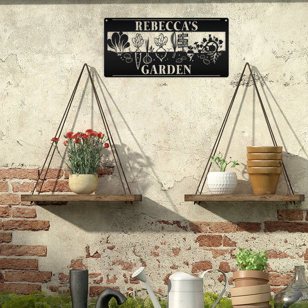 Personalized Vegetable Garden Metal Sign