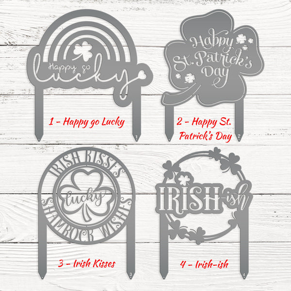 Assorted St. Patrick's Day Decor Metal Yard Stakes- St. Patty's Day