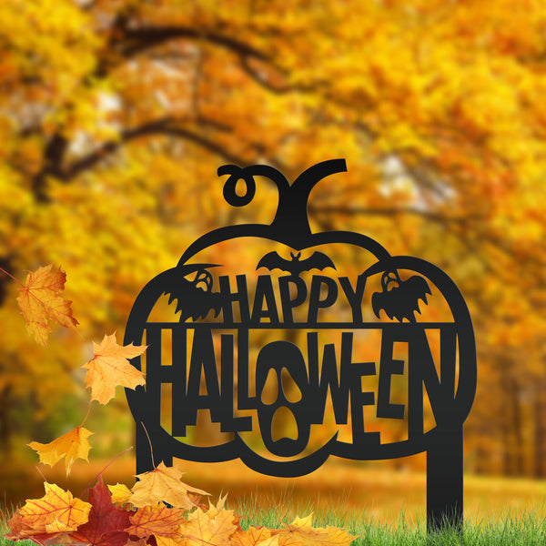 Happy Halloween Metal Decor
