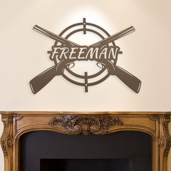 Personalized  Rifle Metal Sign - Hunting Sign - Your Own Wording - Laser Cut