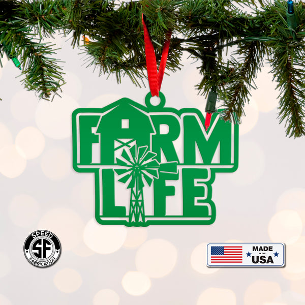 Farm Life Metal Ornament - Christmas Decor