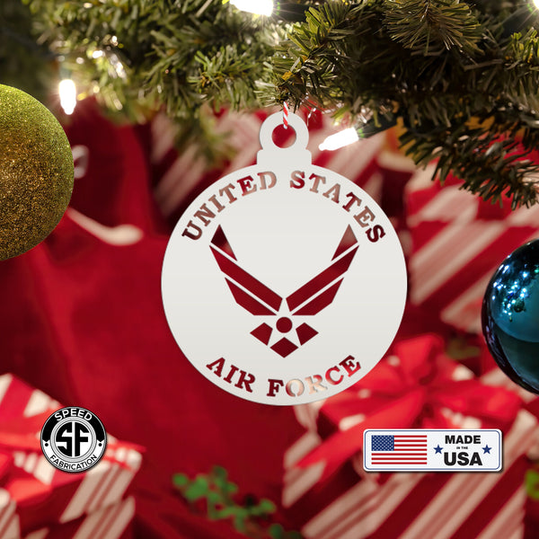 Metal US Air Force  Ornament, Made in the USA, Christmas Decor