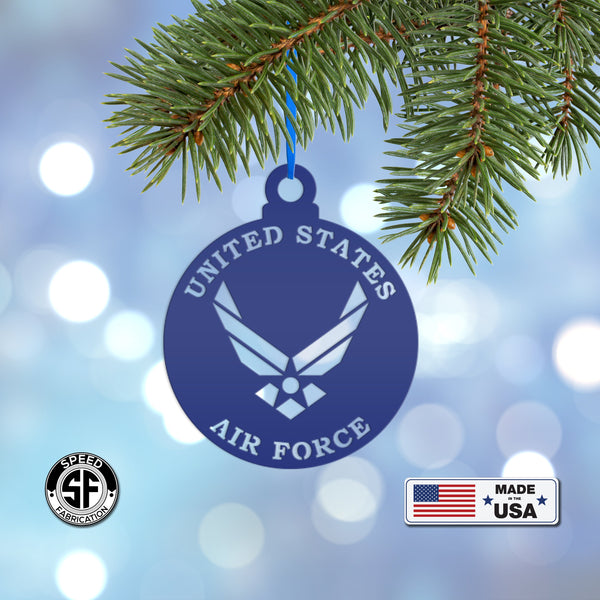 Metal US Air Force  Ornament, Made in the USA, Christmas Decor