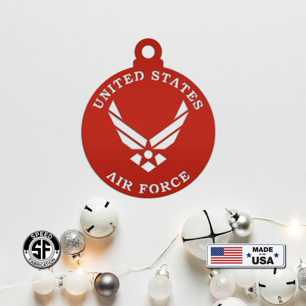 Metal US Air Force  Ornament, Made in the USA, Christmas Decor