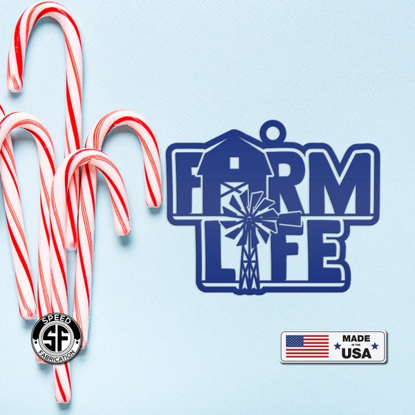 Farm Life Metal Ornament - Christmas Decor