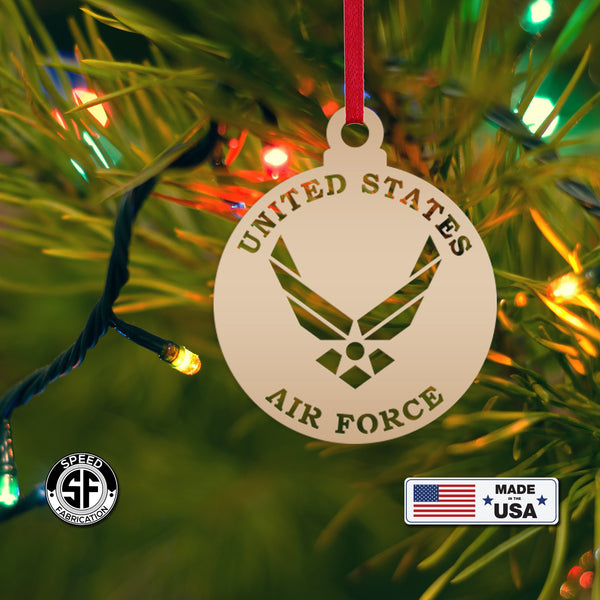 Metal US Air Force  Ornament, Made in the USA, Christmas Decor