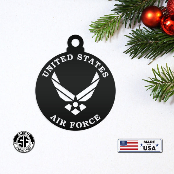 Metal US Air Force  Ornament, Made in the USA, Christmas Decor