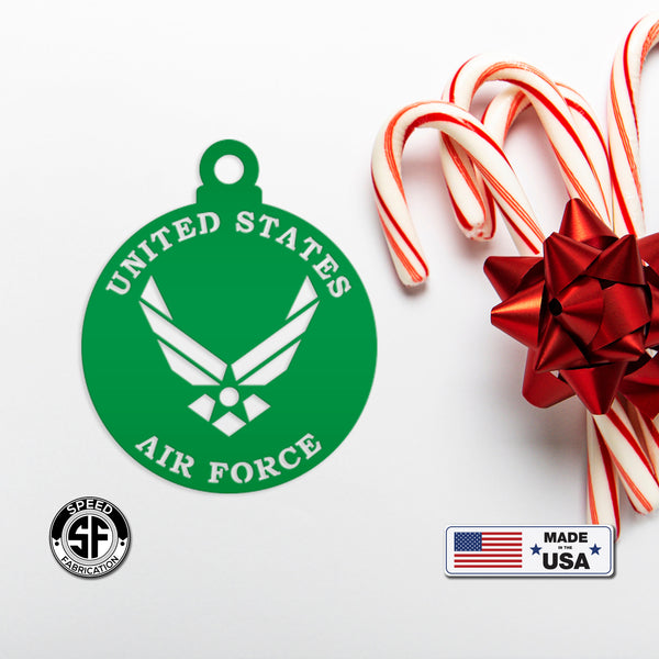 Metal US Air Force  Ornament, Made in the USA, Christmas Decor
