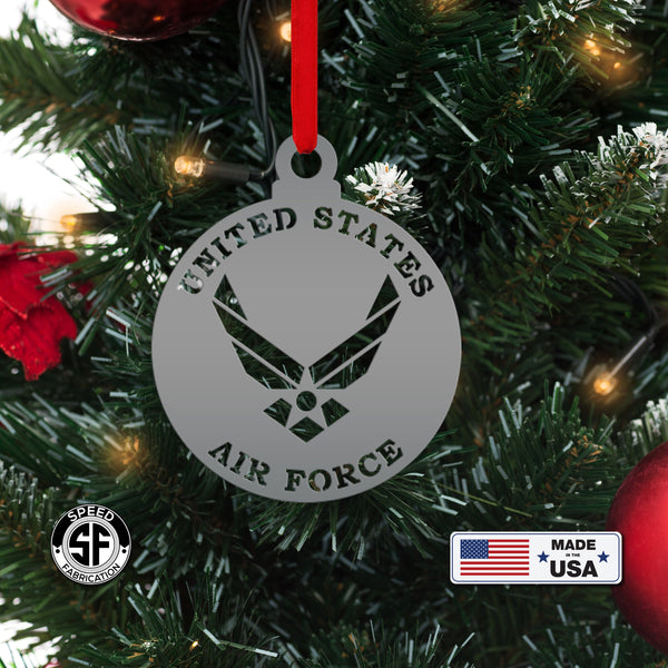Metal US Air Force  Ornament, Made in the USA, Christmas Decor