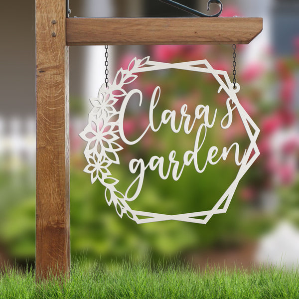 Custom Name Garden Sign- Geometric Garden Sign