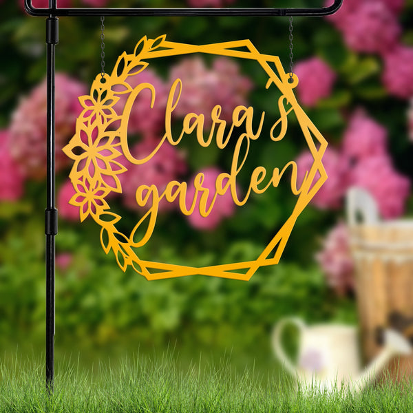Custom Name Garden Sign- Geometric Garden Sign