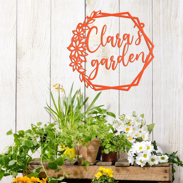 Custom Name Garden Sign- Geometric Garden Sign
