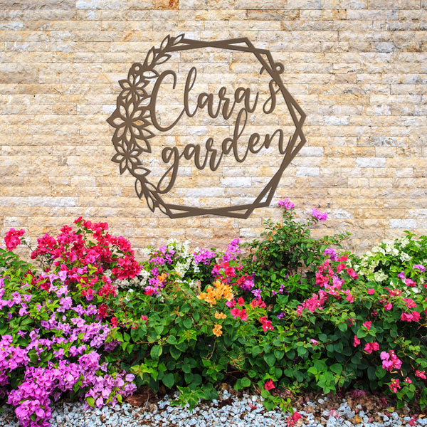 Custom Name Garden Sign- Geometric Garden Sign