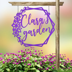 Custom Name Garden Sign- Geometric Garden Sign