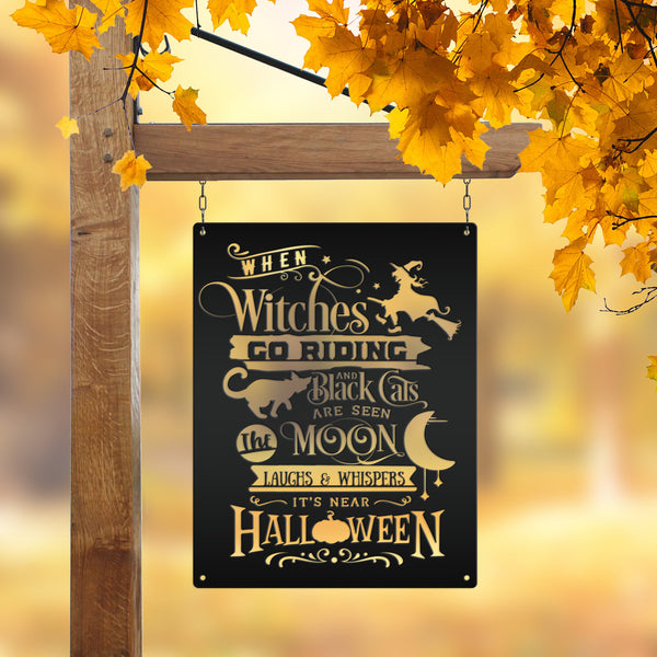 Halloween Saying Metal Sign - Halloween Decor