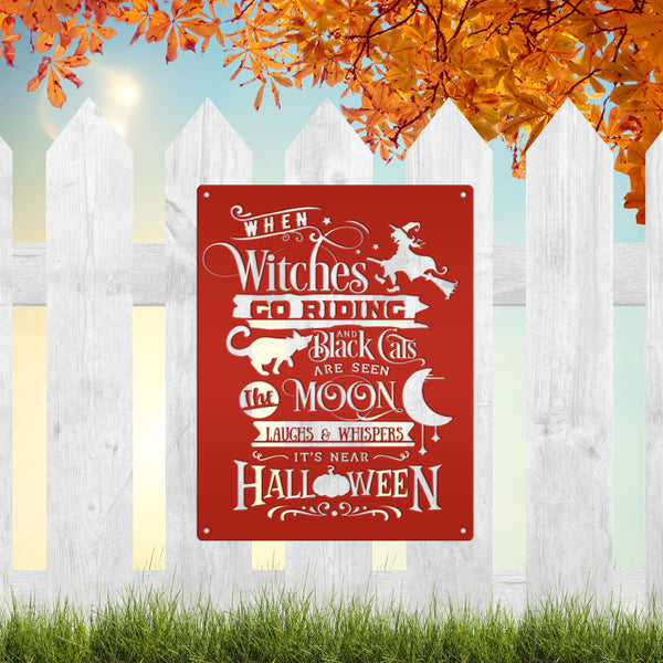 Halloween Saying Metal Sign - Halloween Decor